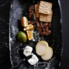 Handmade Resin Tray, Black Marble, Medium