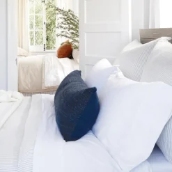 Hendrick Rectangular Pillow, Navy^Be Home Cheap