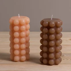 Hobnail Pillar Candle, Nude^Be Home Hot