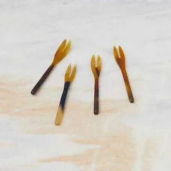 Horn Cocktail Forks, Set of 4