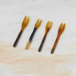 Horn Cocktail Forks, Set of 4