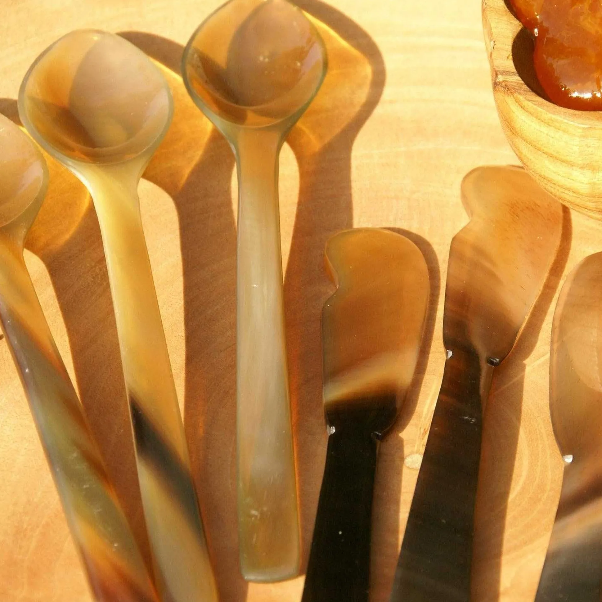 Horn Teaspoons, Set of 4