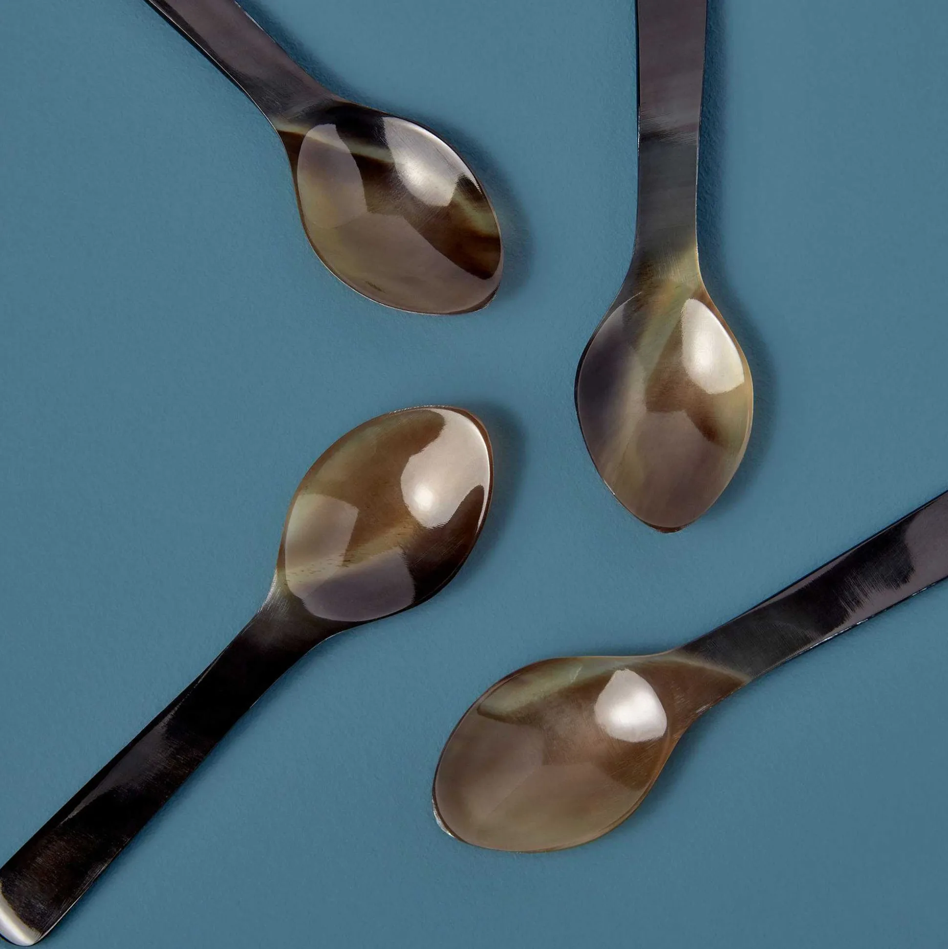 Horn Teaspoons, Set of 4