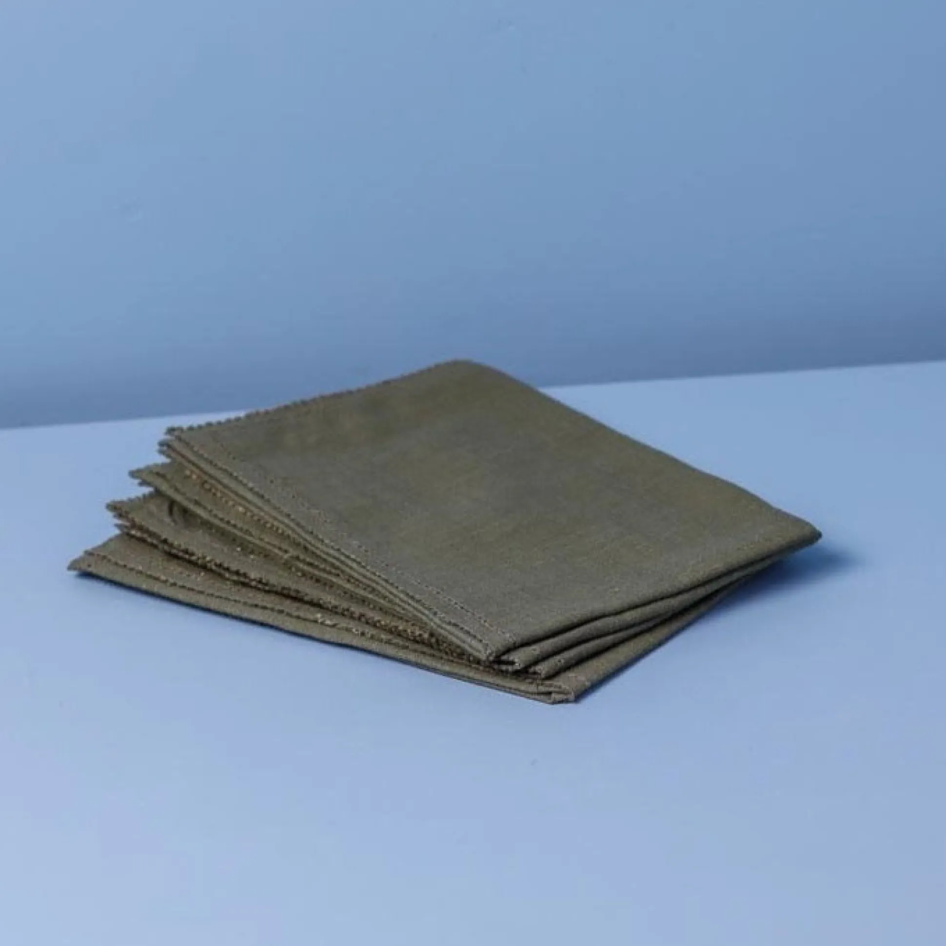 Hudson Napkins, Set of 4, Olive^Be Home Online