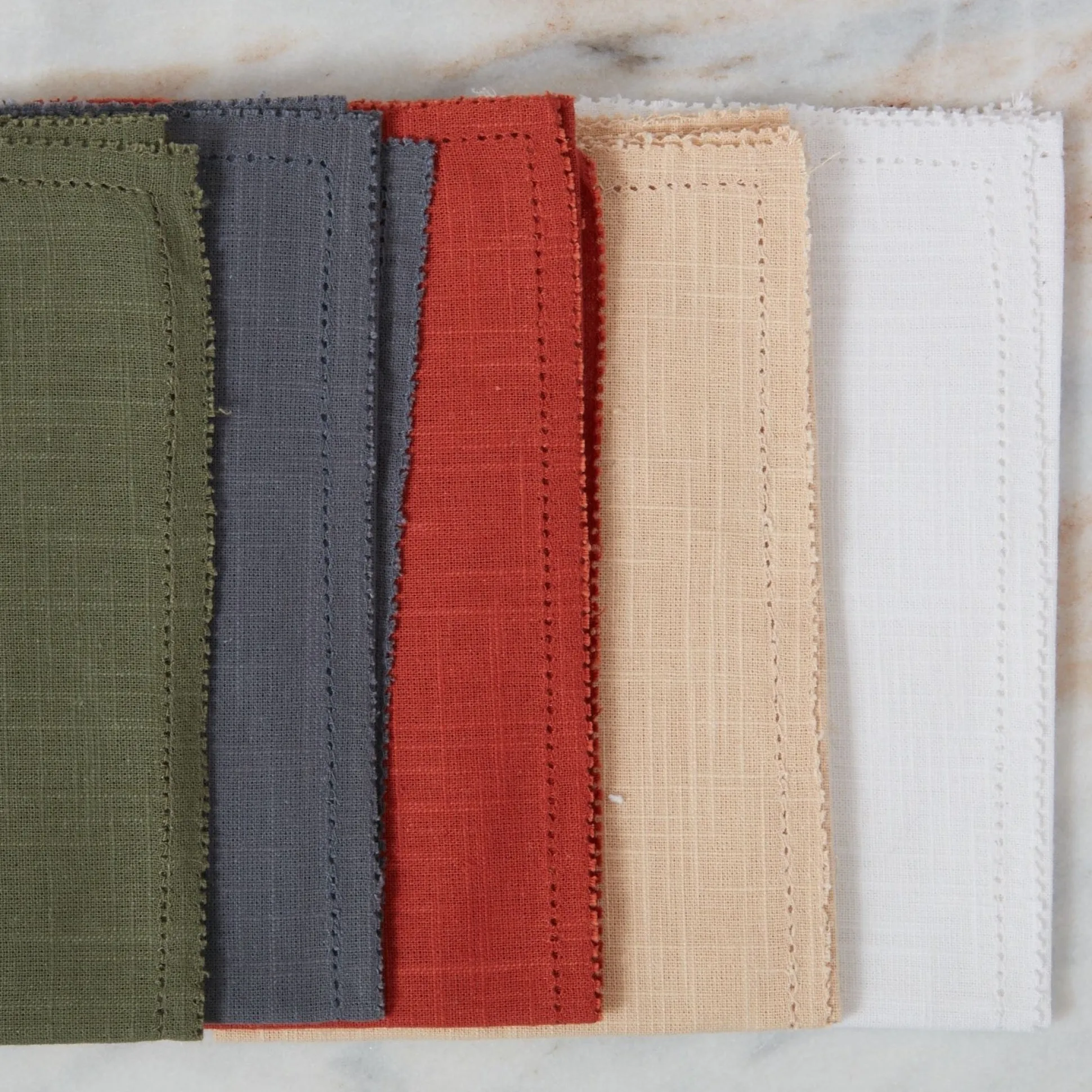 Hudson Napkins, Set of 4, Olive^Be Home Online