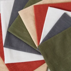 Hudson Napkins, Set of 4, Olive^Be Home Online