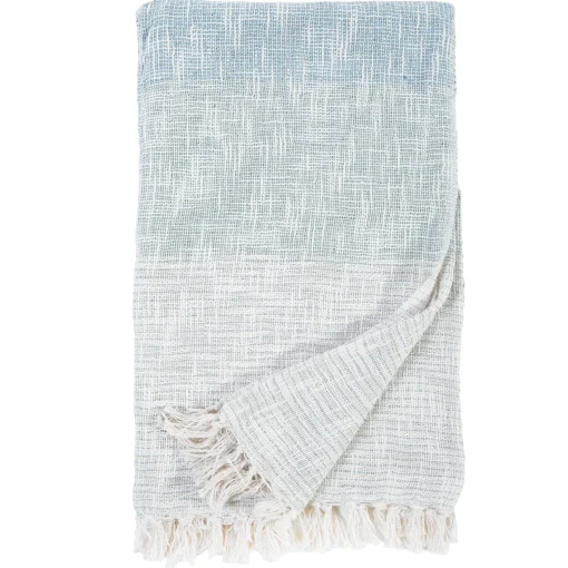 Isla Handwoven Oversized Throw, French Blue^Be Home Shop