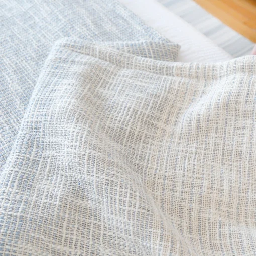 Isla Handwoven Oversized Throw, French Blue^Be Home Shop