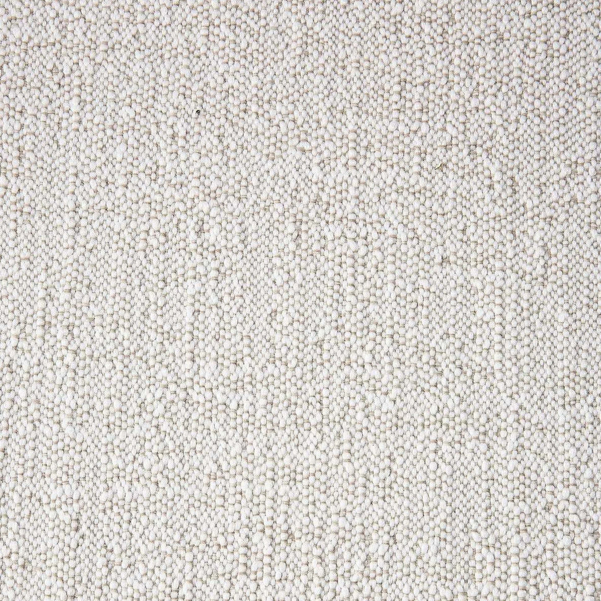 Jack Solid Black Teak Outdoor Footstool, Off White