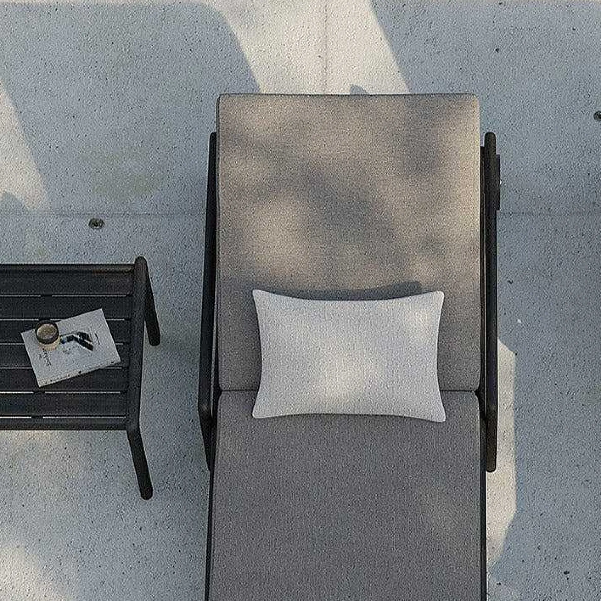 Jack Solid Black Teak Outdoor Side Table