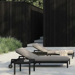 Jack Solid Black Teak Outdoor Side Table