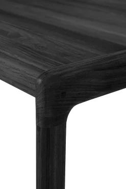Jack Solid Black Teak Outdoor Side Table