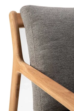 Jack Solid Teak Outdoor 2 Seater Sofa, Mocha Fabric