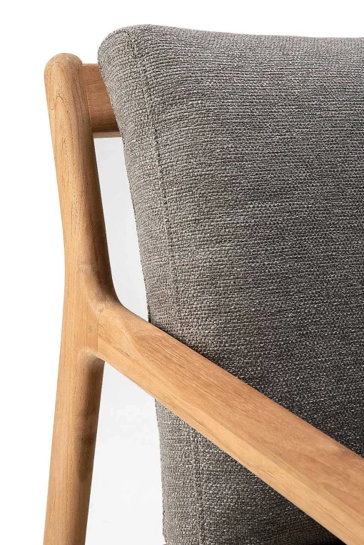 Jack Solid Teak Outdoor 2 Seater Sofa, Mocha Fabric