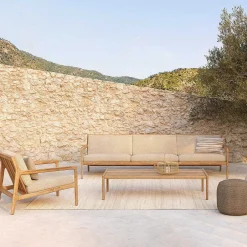 Jack Solid Teak Outdoor Coffee Table, 59.5