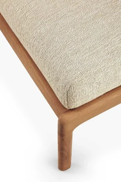 Jack Solid Teak Outdoor Footstool, Natural