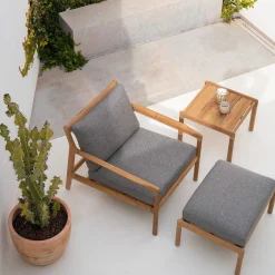 Jack Solid Teak Outdoor Side Table