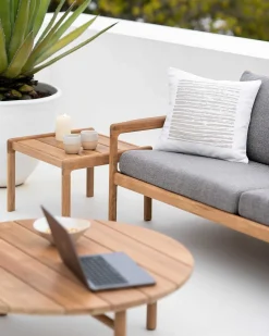 Jack Solid Teak Outdoor Side Table