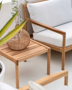 Jack Solid Teak Outdoor Side Table