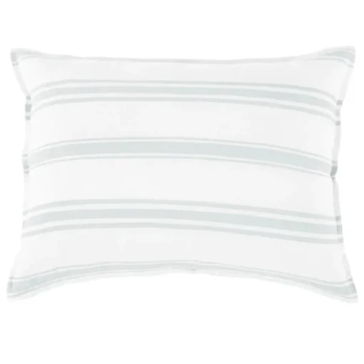 Jackson King Sham, White & Ocean^Be Home Cheap