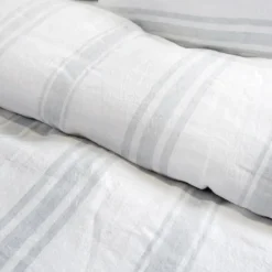 Jackson Queen Duvet Cover, White & Ocean^Be Home Best Sale