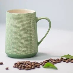 Jade Crosshatch Mugs, Set of 4^Be Home Cheap
