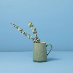 Jade Crosshatch Mugs, Set of 4^Be Home Cheap