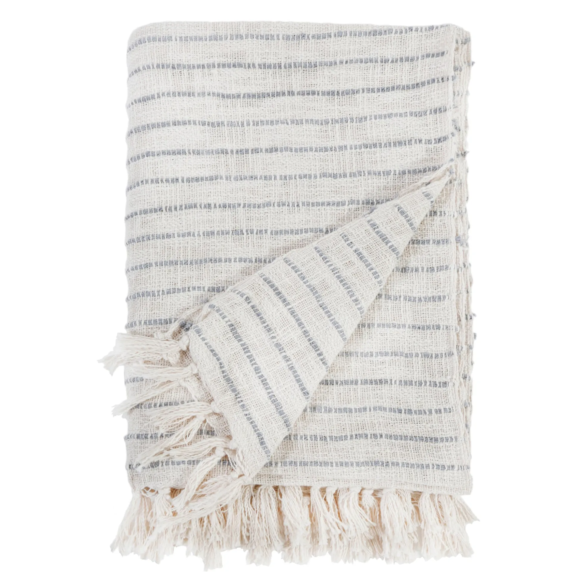 Jojo Handwoven Throw, Blue Grey^Be Home Discount