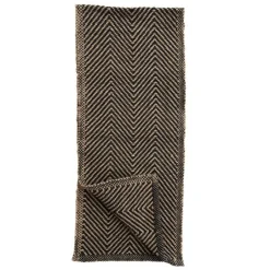 Jute & Cotton Table Runner with Chevron Pattern^Be Home Best