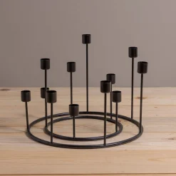 Kent Black Candlestick Wreath, Large^Be Home Hot