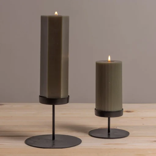 Kent Black Pillar Candle Holder, Tall^Be Home Flash Sale