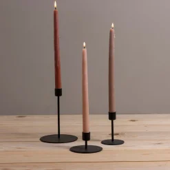 Kent Black Taper Candle Holder, Short^Be Home Fashion