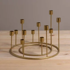 Kent Gold Candlestick Wreath, Small^Be Home Best Sale