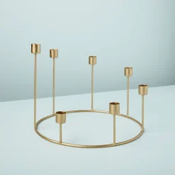 Kent Gold Candlestick Wreath, Large^Be Home Best Sale