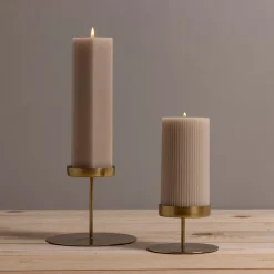 Kent Gold Pillar Candle Holder, Short^Be Home Hot