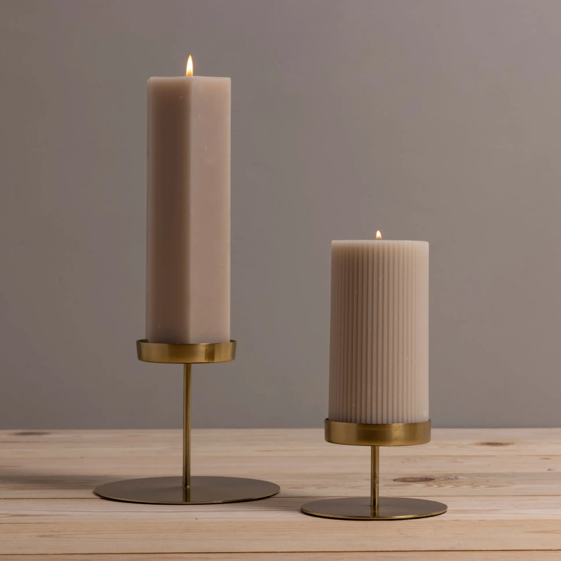 Kent Gold Pillar Candle Holder, Short^Be Home Hot