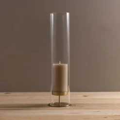 Kent Gold Pillar Candle Holder, Short^Be Home Hot