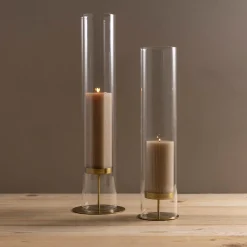 Kent Gold Pillar Candle Holder, Short^Be Home Hot