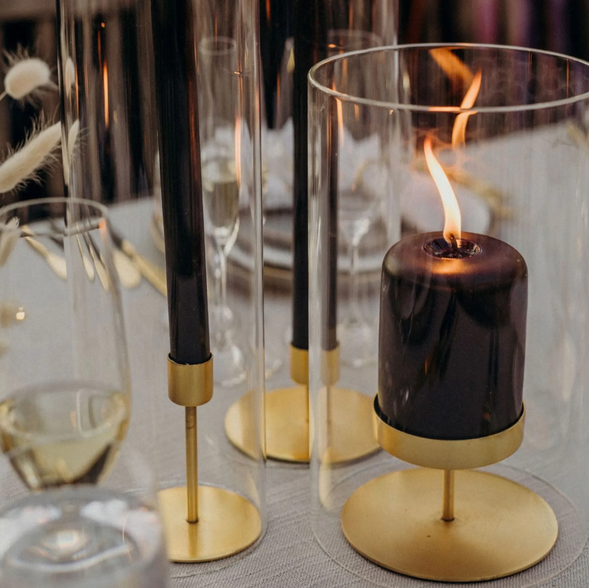 Kent Gold Pillar Candle Holder, Short^Be Home Hot