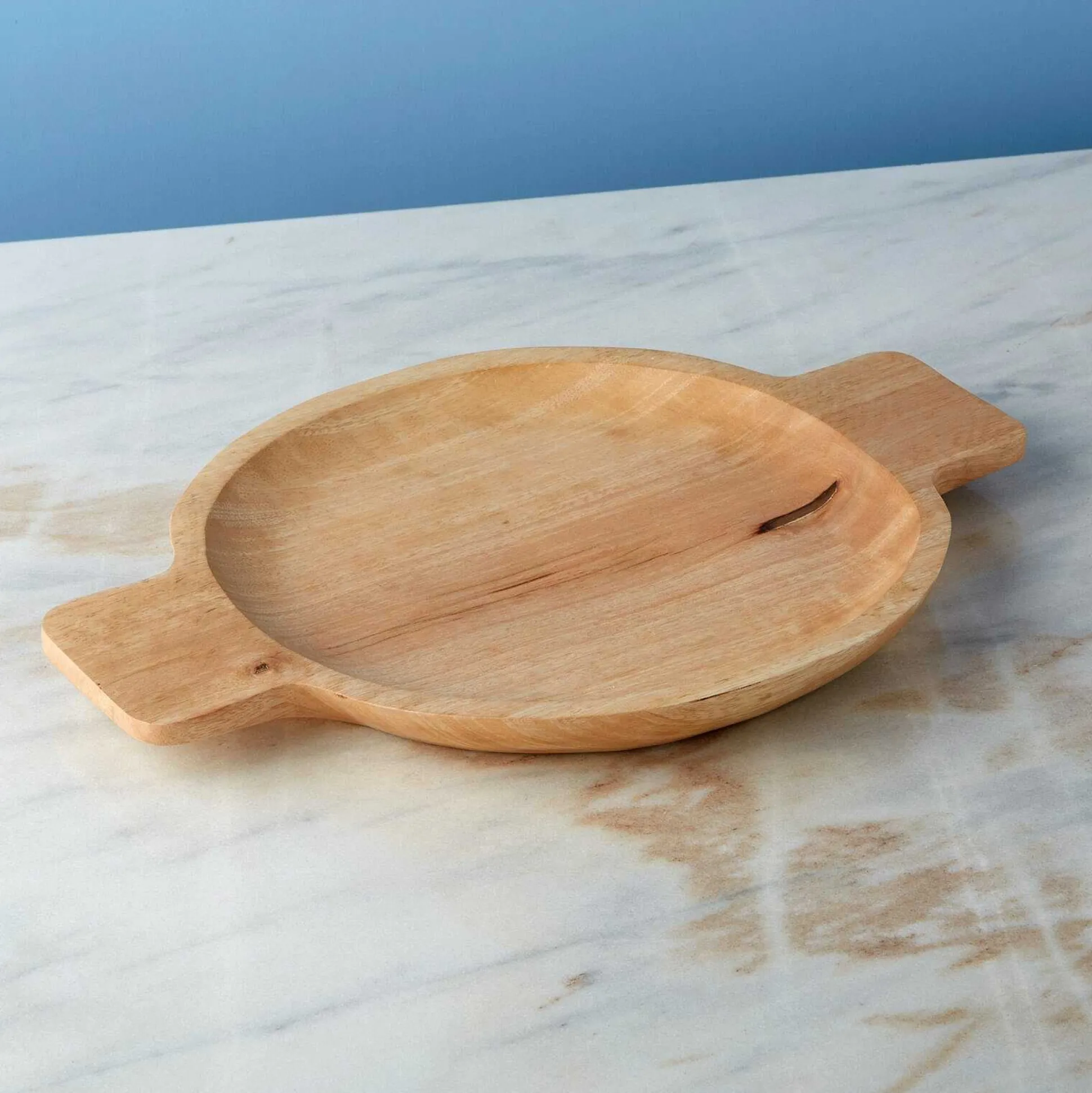 Kiln Mango Round Tray with Handles