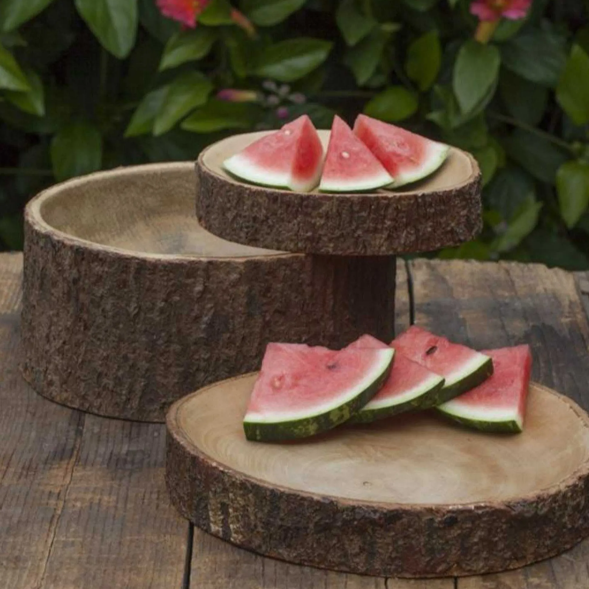 Kiln Mango Wood Bowl with Bark, Large