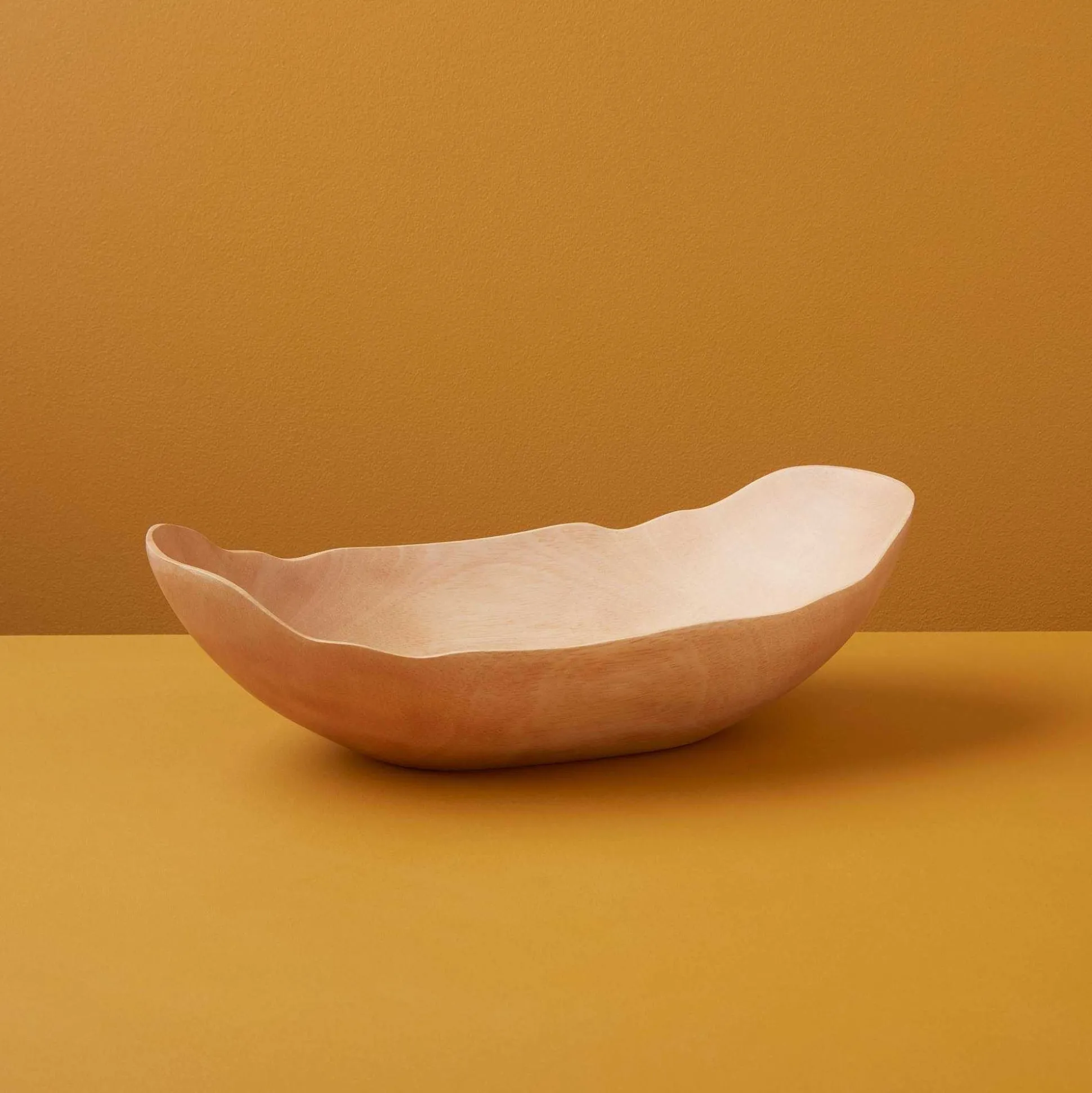 Kiln Mango Wood Petal Bowl, Small