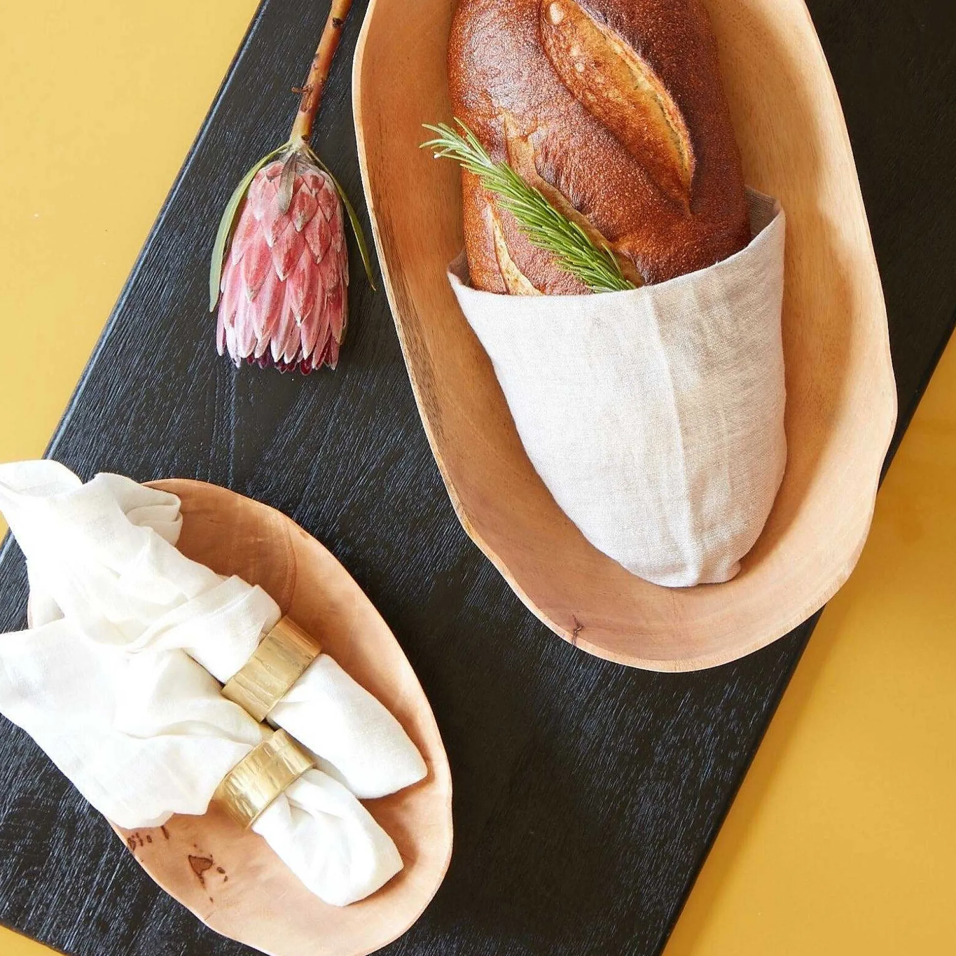 Kiln Mango Wood Petal Bowl, Small