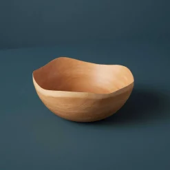 Kiln Mango Wood Wave Edge Bowl, Medium