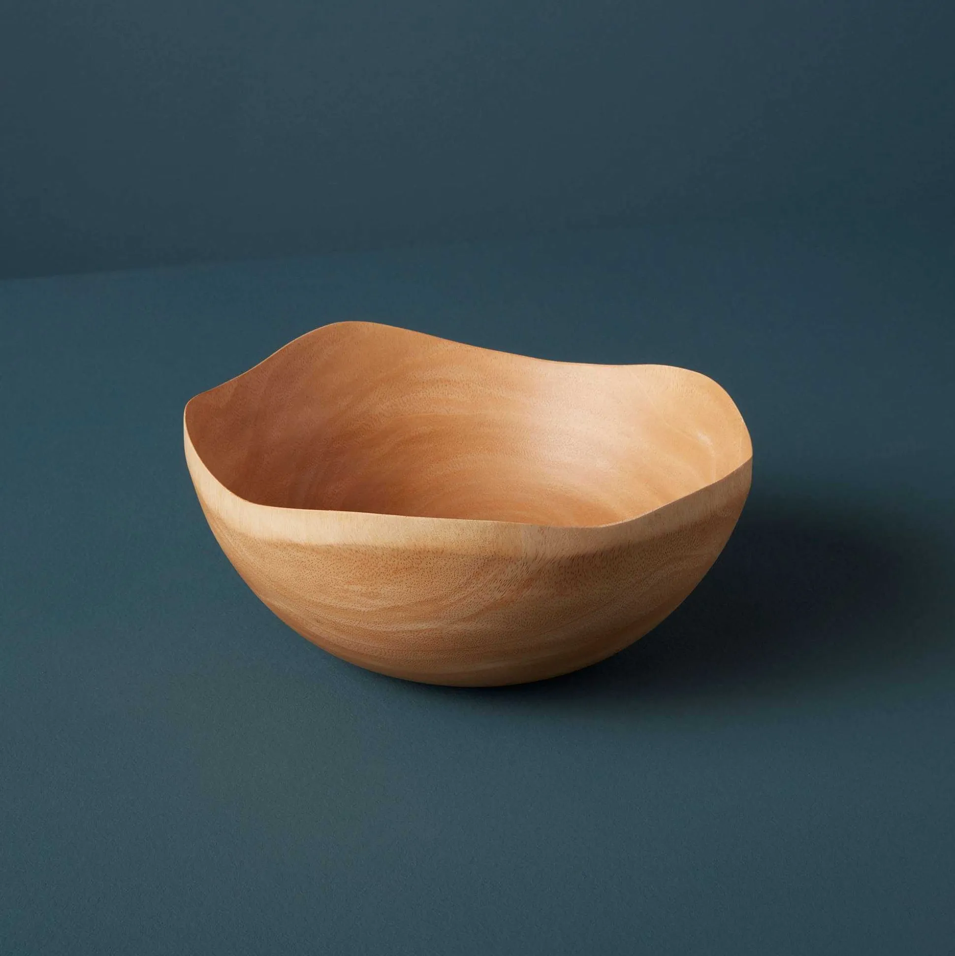 Kiln Mango Wood Wave Edge Bowl, Medium