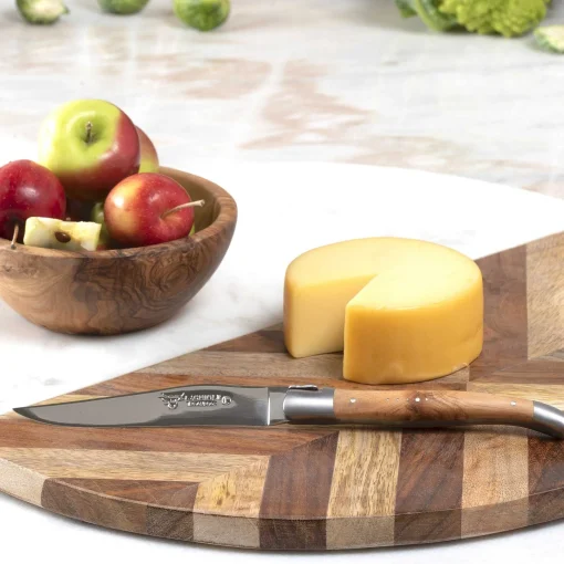 Laguiole en Aubrac Handcrafted Steak Knives, Set of 4, Juniper Wood