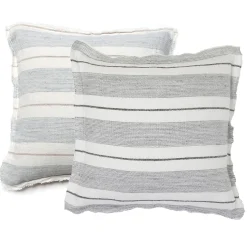 Laguna Square Pillow, Grey & Charcoal^Be Home Shop