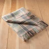 Lambswool Blanket in Seagrass Cottage Check^Be Home Clearance