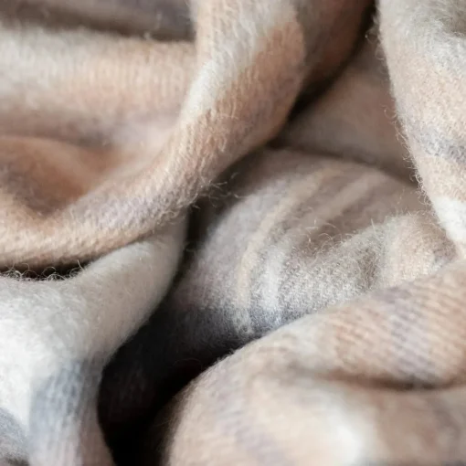 Lambswool Blanket in Stewart Natural Dress Tartan^Be Home Online