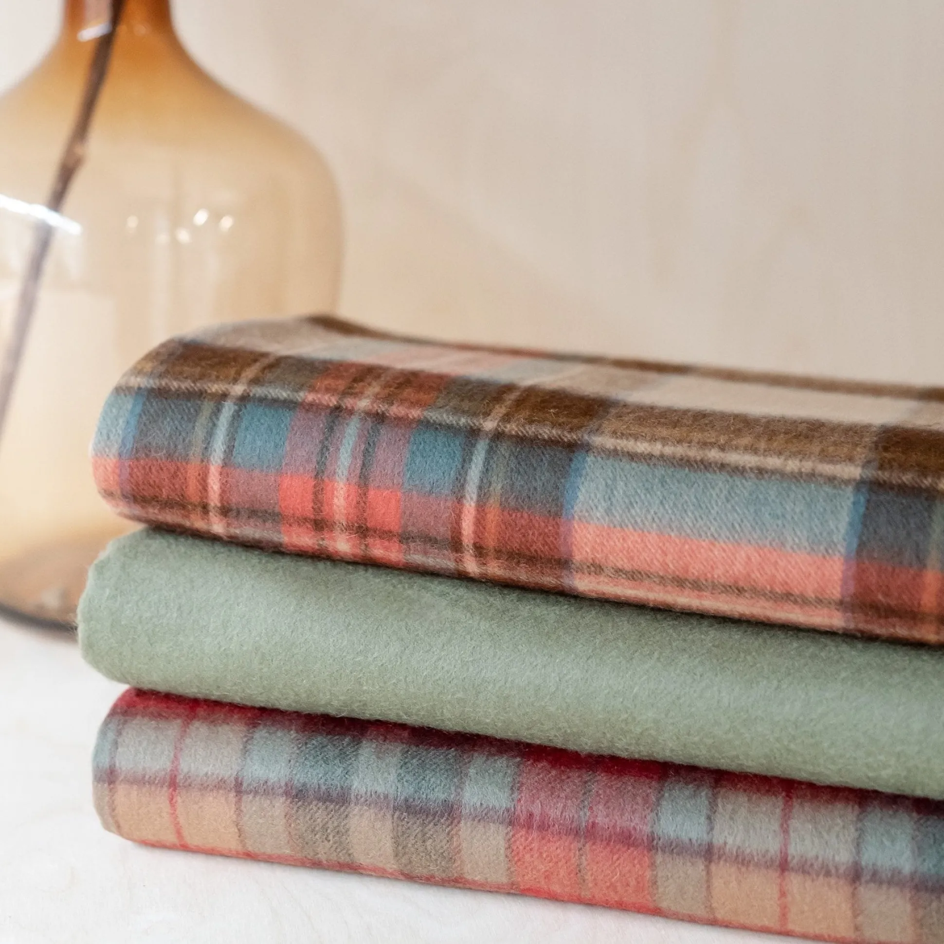 Lambswool Blanket in Stewart Dress Antique Tartan^Be Home Fashion